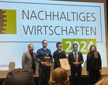 Urkundenverleihung an j&s-soft Nachhaltiges Wirtschaften Stadt Heidelberg