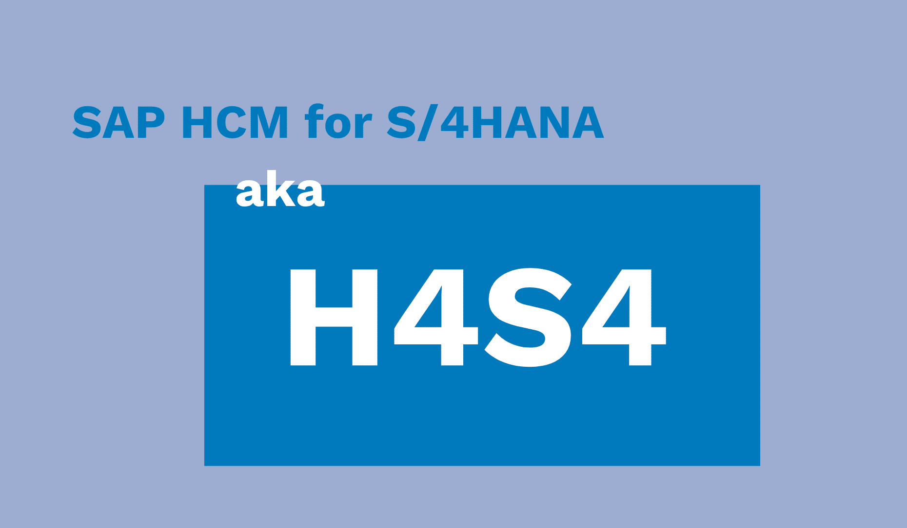 SAP HCM for S/4HANA