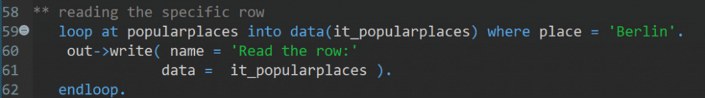 ITAB with specific value