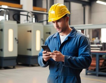 Blue-Collar-Worker mit Wallet