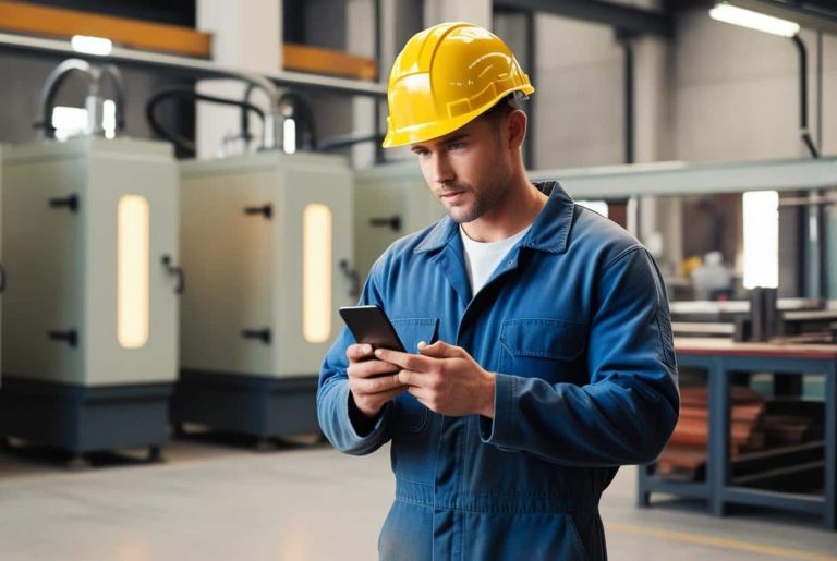 Blue-Collar-Worker mit Wallet