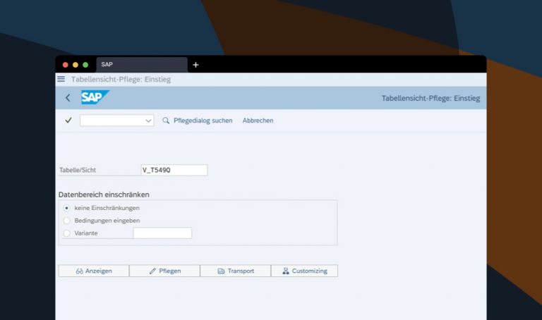 Das Artikelbild zeigt einen Screenshot aus einem SAP Personalverwaltungs-System